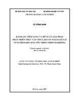 LUẬN văn THẠC sĩ HAY đánh giá tiềm năng và đề xuất giải pháp phát triển thực vật cho lâm sản ngoài gỗ tại vùng đệm khu bảo tồn thiên nhiên đăkrông​ 