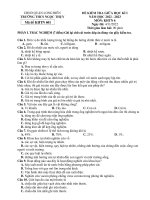 Đề thi giữa học kì 1 môn KHTN lớp 6 năm 2022-2023 có đáp án - Trường THCS Ngọc Thuỵ, Long Biên