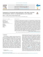Impregnation of preparative high-performance solid phase extraction chromatography columns by organophosphorus acid compounds