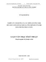LUẬN văn THẠC sĩ HAY nghiên cứu ảnh hưởng của các thông số công nghệ đến chất lượng bề mặt khi gia công hợp kim cứng BK8 bằng phương pháp cắt dây​ 