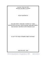 LUẬN văn THẠC sĩ HAY dạy học phần sinh học vi sinh vật theo định hướng giáo dục stem cho học sinh phổ thông hệ giáo dục thường xuyên tỉnh bắc kạn​ 