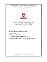 BÁO cáo THỰC tập THỰC tế tại NHÀ THUỐC LONG CHÂU 