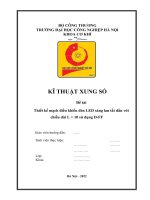 Thiết kế mạch điều khiển đèn LED sáng lan tắt dần với chiều dài L = 10 sử dụng DFF