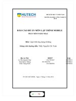 BÁO cáo đồ án môn lập TRÌNH MOBILE PHẦN mềm NGHE NHẠC môn lập trình ứng dụng di động 