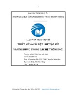 LUẬN văn THẠC sĩ HAY thiết kế và cài đặt lớp tập mờ và ứng dụng trong các hệ thống mờ 