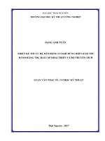 LUẬN văn THẠC sĩ HAY thiết kế tối ưu hệ dẫn động cơ khí dùng hộp giảm tốc bánh răng trụ hai cấp khai triển và bộ truyền 