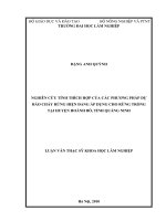 LUẬN văn THẠC sĩ HAY nghiên cứu tính thích hợp của các phương pháp dự báo cháy rừng hiện đang áp dụng cho rừng trồng tại huyện hoành bồ tỉnh quảng ninh​ 