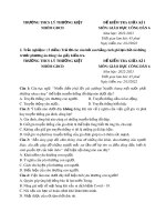 Đề thi giữa học kì 1 môn GDCD lớp 6 năm 2022-2023 - Trường THCS Lý Thường Kiệt