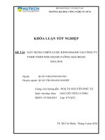 LUẬN văn THẠC sĩ HAY xây dựng chiến lược kinh doanh tại công ty TNHH TMDVXNK mạnh cường giai đoạn 2016 2018​ 
