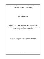 LUẬN văn THẠC sĩ HAY nghiên cứu thực trạng và những giải pháp bảo tồn, phát triển loài xạ đen (ehretia asperula zoll mor ) tại vườn quốc gia cúc phương​ 