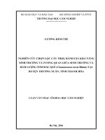 LUẬN văn THẠC sĩ HAY nghiên cứu chọn lọc cây trội, đánh giá khả năng sinh trưởng và tương quan giữa sinh trưởng và hàm lượng tinh dầu của dòng quế thanh (cinnamomum cassia blume)​ 