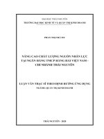 LUẬN văn THẠC sĩ HAY nâng cao chất lượng nguồn nhân lực tại ngân hàng TMCP hàng hải việt nam   chi nhánh thái nguyên 