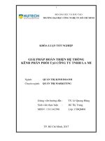 LUẬN văn THẠC sĩ HAY giải pháp hoàn thiện hệ thống kênh phân phối tại công ty tnhh la mi​ 