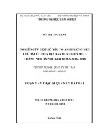 LUẬN văn THẠC sĩ HAY nghiên cứu một số yếu tố ảnh hướng đến giá đất ở, trên địa bạn huyện mỹ đức, thành phố hà nội, giai đoạn 2016 2018​ 