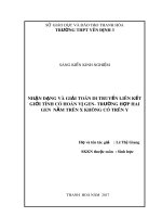 nhan dang va giai toan di truyen lien ket gioi tinh co hoan vi truong hop hai gen nam tren x khong co tren y 1644 