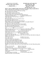 Đề thi giữa học kì 1 môn Công nghệ lớp 7 năm 2022-2023 có đáp án - Trường THCS Ngọc Thuỵ, Long Biên