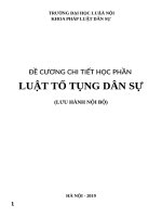 PHÁP LUẬT DÂN SỰ LUẬT TỐ TỤNG DÂN SỰ