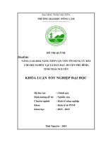 LUẬN văn THẠC sĩ HAY nâng cao khả năng tiếp cận vốn tín dụng ưu đãi cho hộ nghèo tại xã bàn đạt, huyện phú bình, tỉnh thái nguyên​ 