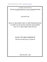 LUẬN văn THẠC sĩ HAY quản lý hoạt động cho vay đối với khách hàng cá nhân tại ngân hàng thương mại cổ phần đầu tư và phát triển thái nguyên​ 