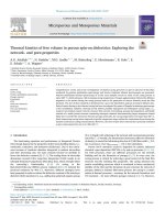 Thermal kinetics of free volume in porous spin-on dielectrics: Exploring the network- and pore-properties