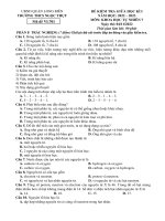 Đề thi giữa học kì 1 môn KHTN lớp 7 năm 2022-2023 có đáp án - Trường THCS Ngọc Thuỵ, Long Biên