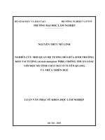 LUẬN văn THẠC sĩ HAY nghiên cứu mối quan hệ tương hỗ giữa sinh trưởng keo tai tượng (acacia mangium willd ) trồng thuần loài với một số tính chất đất ở tuyên quang và thừa thiên huế​ 