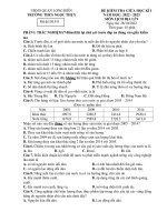 Đề thi giữa học kì 1 môn Địa lí lớp 9 năm 2022-2023 có đáp án - Trường THCS Ngọc Thuỵ, Long Biên