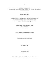 LUẬN văn THẠC sĩ HAY nghiên cứu các phương pháp trích chọn thông tin và ứng dụng trích chọn thông tin du lịch trong văn bản tiếng việt​ 