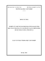 LUẬN văn THẠC sĩ HAY nghiên cứu một số giải pháp bảo tồn đa dạng sinh học có sự tham gia của người dân tại xã chiềng bôm, huyện thuận châu, tỉnh sơn la​ 