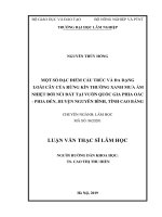 LUẬN văn THẠC sĩ HAY một số đặc điểm cấu trúc và đa dạng loài cây của rừng kín thường xanh mưa ẩm nhiệt đới núi đất tại vườn quốc gia phia oắc   phia đén, huyện nguyên bình, tỉnh cao bằng​ 