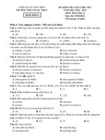 Đề thi giữa học kì 1 môn Hoá học lớp 8 năm 2022-2023 có đáp án - Trường THCS Ngọc Thuỵ, Long Biên