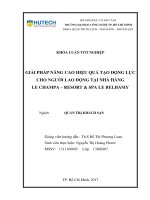 LUẬN văn THẠC sĩ HAY giải pháp nâng cao hiệu quả tạo động lực cho người lao động tại nhà hàng le champa   resort  spa le belhamy​ 