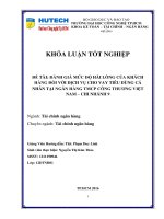 LUẬN văn THẠC sĩ HAY đánh giá mức độ hài lòng của khách hàng đối với dịch vụ cho vay tiêu dùng cá nhân tại ngân hàng TMCP công thương việt nam   chi nhánh 9​ 
