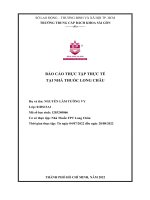 BÁO CÁO THỰC TẬP THỰC TẾ TẠI NHÀ THUỐC LONG CHÂU