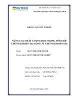 LUẬN văn THẠC sĩ HAY nâng cao chất lượng hoạt động môi giới chứng khoán tại công ty chứng khoán SJC​ 