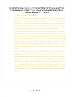 SO SÁNH sự KHÁC NHAU về yếu tố môi TRƯỜNG MARKETING của THÁI LAN và VIỆT NAM để lập kế HOẠCH MARKETING CHO THƯƠNG HIỆU COCOON 