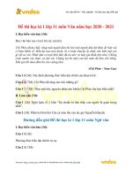 de thi hoc ki 1 lop 11 mon van nam hoc 2020 2021 de 3 