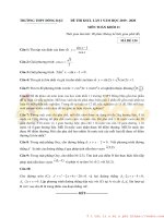 de thi kscl lop 11 mon toan truong thpt dong dau lan 1 