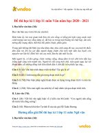 de thi hoc ki 1 lop 11 mon van nam hoc 2020 2021 de 1 
