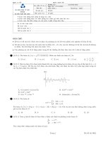 Tổng hợp đề thi giữa kì Giải Tích 1