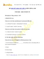de thi giua hoc ki 2 mon tieng anh lop 11 moi thpt da phuc ha noi co dap an 