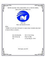 NGHIÊN CỨU KỸ THUẬT DÒ QUÉT VÀ KHAI THÁC LỖ HỔNG BẢO MẬT SỬ DỤNG CÔNG CỤ NESSUS