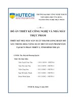 THIẾT kế NHÀ máy sản XUẤT THANH LONG RUỘT đỏ sấy THĂNG HOA NĂNG SUẤT 200 tấn sản PHẨMNĂM tại KCN PHAN THIẾT 2, TỈNH BÌNH THUẬN 