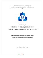 ĐIỀU KIỆN có HIỆU lực của DI CHÚC THEO QUY ĐỊNH của bộ LUẬT dân sự năm 2015 