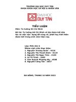 Đề tài tư tưởng hồ chí minh về đại đoàn kết dân tộc và việc vận  dụng để củng cố, phát huy tinh thần đoàn kết trong sinh viên hiện nay 