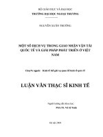 Một số dịch vụ trong giao nhận vận tải quốc tế và giải pháp phát triển ở việt nam 