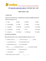 de kiem tra giua hoc ki 2 lop 11 mon tieng anh nam hoc 2018 2019 so 4 