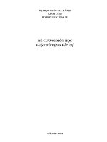 ĐỀ CƯƠNG môn học LUẬT tố TỤNG dân sự 