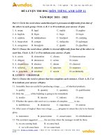 de thi hoc sinh gioi mon tieng anh lop 11 nam 2022 