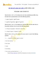 de thi giua hoc ki 2 mon anh lop 11 nam 2020 2021 so 2 